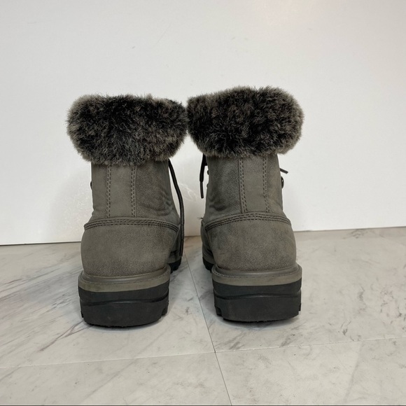 Lugz Empire Hi Faux Fur Gray Lace Up Boot 7.5 - Picture 3 of 12